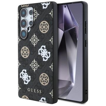 Etui MagSafe Samsung Galaxy S25 Ultra Guess 4G Printed Colored Peony Pattern - czarne