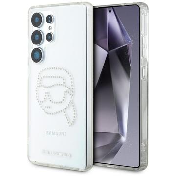 Capa Samsung Galaxy S25 Ultra Karl Lagerfeld Rhinestones Karl Head Logo - przezroczysty