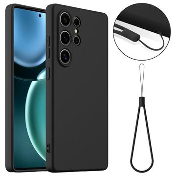 Samsung Galaxy S25 Ultra Etui z Płynnego Silikonu - kompatybilne z MagSafe - Czarne