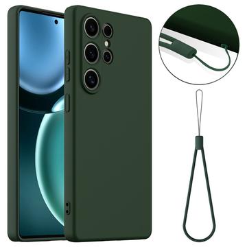 Samsung Galaxy S25 Ultra Etui z Płynnego Silikonu - kompatybilne z MagSafe - Ciemna Zieleń