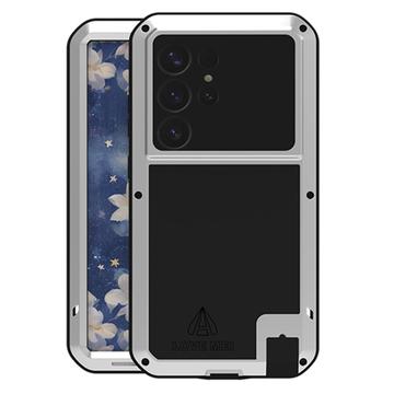 Samsung Galaxy S25 Ultra Hybrydowe Etui Love Mei Powerful - Srebrny