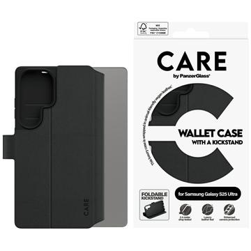 Etui portfelowe z podstawką Samsung Galaxy S25 Ultra PanzerGlass Care Feature - czarny