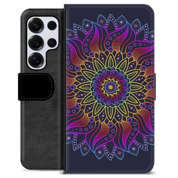 Etui Portfel Premium - Samsung Galaxy S25 Ultra - Kolorowa Mandala