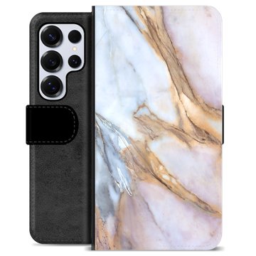 Etui Portfel Premium - Samsung Galaxy S25 Ultra - Elegancki Marmur