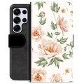 Etui Portfel Premium - Samsung Galaxy S25 Ultra - Kwiatowy
