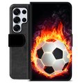 Etui Portfel Premium - Samsung Galaxy S25 Ultra - Piłka w Ogniu