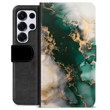 Etui Portfel Premium - Samsung Galaxy S25 Ultra - Jadeitowy Marmur