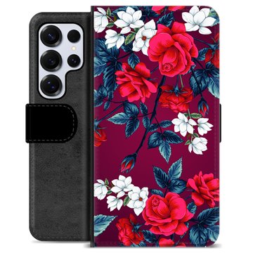 Etui Portfel Premium - Samsung Galaxy S25 Ultra - Vintage Kwiaty