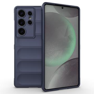 Samsung Galaxy S25 Ultra Etui z TPU Rugged - Ciemnoniebieski