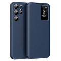Samsung Galaxy S25 Ultra Smart Clear View Etui z klapką z miejscem na kartę - Szafir