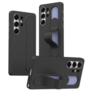 Samsung Galaxy S25 Ultra Smart hybrydowe etui ze stojącym uchwytem - czarny