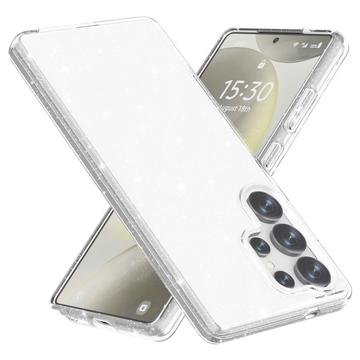 Samsung Galaxy S25 Ultra Hybrydowe Etui Stylish Glitter Series - Biel