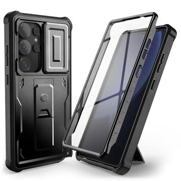 Etui Samsung Galaxy S25 Ultra Tech-Protect Kevlar Cam+ - osłona ekranu, osłona aparatu, podpórka - czarny