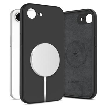 Etui z płynnego silikonu iPhone 16e Tech-Protect - kompatybilny z MagSafe - czarny