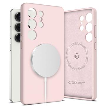 Etui z płynnego silikonu Samsung Galaxy S25 Ultra Tech-Protect - kompatybilny z MagSafe - Pink Pearl