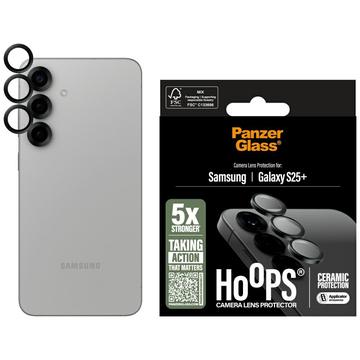 Ceramiczna osłona obiektywu aparatu Samsung Galaxy S25+ PanzerGlass Hoops - czarna