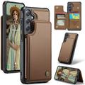 Etui Caseme C22 na karty RFID do Samsung Galaxy S25+ - brązowe