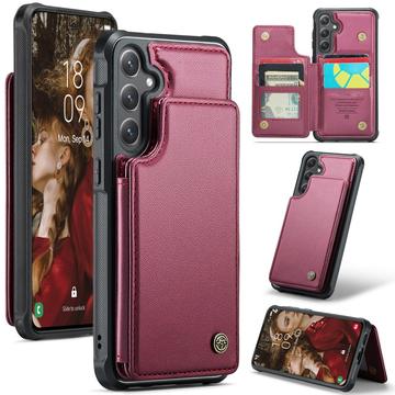 Etui Caseme C22 na karty RFID do Samsung Galaxy S25+ - czerwone