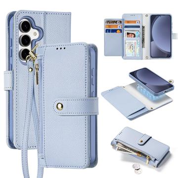 Samsung Galaxy S25+ Dux Ducis Lawa Wallet Skórzane etui z magnetyczną osłoną - Baby Blue