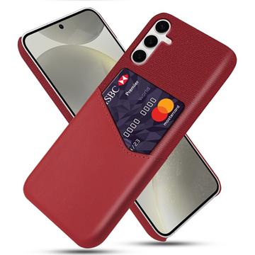 Samsung Galaxy S25+ Etui KSQ z Miejscem na Kartę - Czerwień
