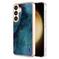 Samsung Galaxy S25+ - Galwanizowane Etui IMD z TPU z Deseniem Marmuru