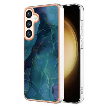 Samsung Galaxy S25+ - Galwanizowane Etui IMD z TPU z Deseniem Marmuru