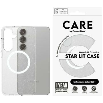 Samsung Galaxy S25+ PanzerGlass Care Star Lit Etui - kompatybilny z MagSafe - Przezroczysty biały