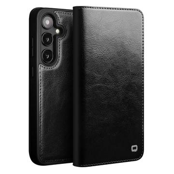 Klasyczne Skórzane Etui z Portfelem Qialino do Samsung Galaxy S25+