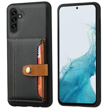 Samsung Galaxy S25+ Retro Style Etui z Portfel - Czarne