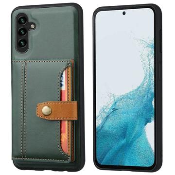 Samsung Galaxy S25+ Retro Style Etui z Portfel - Zieleń