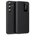 Samsung Galaxy S25+ Smart Clear View Etui z klapką z kieszenią na kartę - czarny