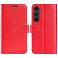 Etui z Portfelem do Samsung Galaxy S25+ z Magnetycznym Zamknięciem - Czerwień