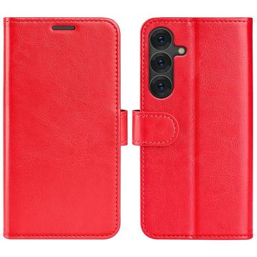 Etui z Portfelem do Samsung Galaxy S25+ z Magnetycznym Zamknięciem - Czerwień