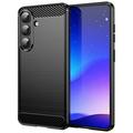 Samsung Galaxy S26/S26 Pro Szczotkowane Etui z TPU - Włókno Węglowe