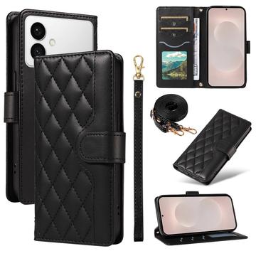Luksusowe pikowane etui-portfel Samsung Galaxy S26 Edge