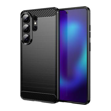 Samsung Galaxy S26 Ultra Szczotkowane Etui z TPU - Włókno Węglowe