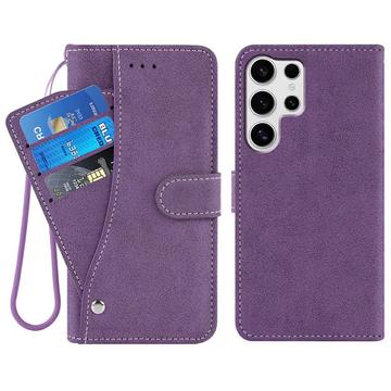 Samsung Galaxy S26 Ultra Eleganckie etui z portfelem w stylu retro z obrotowym uchwytem na karty