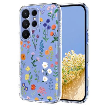 Etui TPU z kwiatowym wzorem na Samsung Galaxy S26 Ultra - Stokrotki