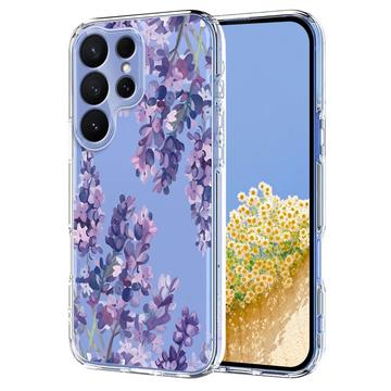 Etui TPU z kwiatowym wzorem na Samsung Galaxy S26 Ultra - Wisteria