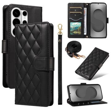 Luksusowe pikowane etui-portfel do Samsung Galaxy S26 Ultra