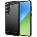 Samsung Galaxy S26+ Szczotkowane Etui z TPU - Włókno Węglowe