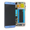 Samsung Galaxy S7 Edge Przednia Obudowa & Wyświetlacz LCD GH97-18533G - Niebieski
