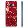 Etui Hybrydowe - Samsung Galaxy S8 - Czerwony Marmur