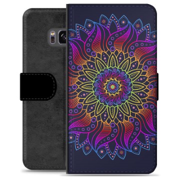 Etui Portfel Premium - Samsung Galaxy S8+ - Kolorowa Mandala