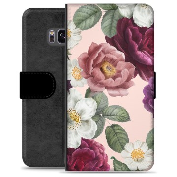 Etui Portfel Premium - Samsung Galaxy S8+ - Romantyczne Kwiaty