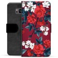 Etui Portfel Premium - Samsung Galaxy S8 - Vintage Kwiaty