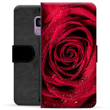 Etui Portfel Premium - Samsung Galaxy S9 - Róża