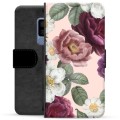 Etui Portfel Premium - Samsung Galaxy S9+ - Romantyczne Kwiaty