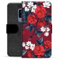 Etui Portfel Premium - Samsung Galaxy S9+ - Vintage Kwiaty