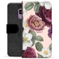 Etui Portfel Premium - Samsung Galaxy S9 - Romantyczne Kwiaty